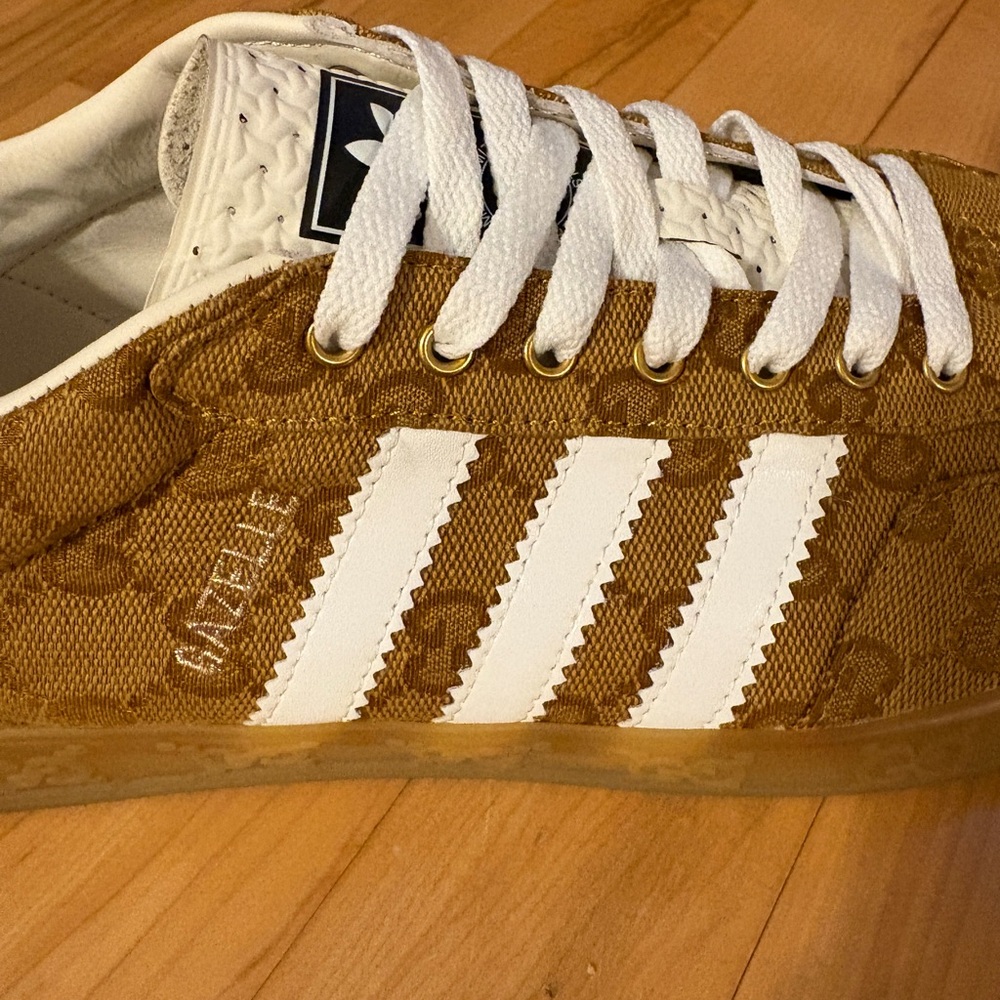 Gucci Adidas Gazelle Monogrammed Sneakers - Picture 5 of 13